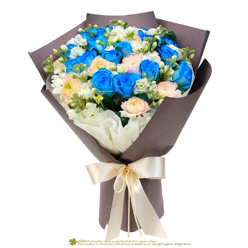 파란장미 졸업식 생화 꽃다발 여자친구 프로포즈 꽃다발 생일꽃배달
