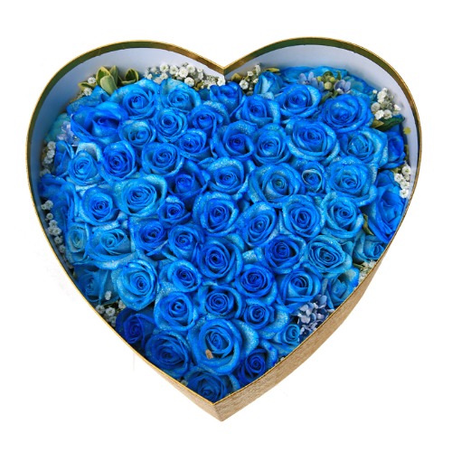 파란장미 꽃박스 플라워박스 하트모양꽃