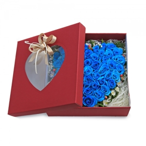 블루로즈 파란장미 하트모양꽃 플라워박스