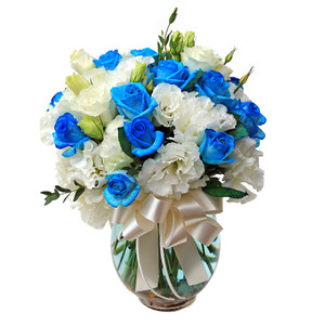 블루로즈 파란장미 승진 꽃바구니 생일꽃배달