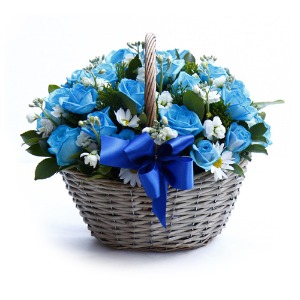 파란장미 승진 꽃바구니 전시회 꽃바구니 꽃배달