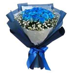 파란장미 축하꽃다발 꽃배달
