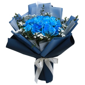 생일꽃다발 기념일꽃다발 블루로즈 파란장미 꽃배달 1주년 100일 선물