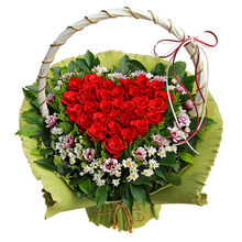 하트꽃바구니 (사랑할때 ) 여자친구 생일 프로포즈 꽃 결혼 기념일 100일 선물 꽃바구니