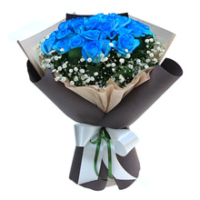파란장미 장미꽃다발 로즈데이 선물 성년의날 꽃