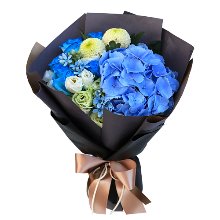 졸업식꽃다발 승진 꽃다발 파란장미 꽃배달