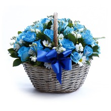 파란장미 승진 꽃바구니 전시회 꽃바구니 꽃배달