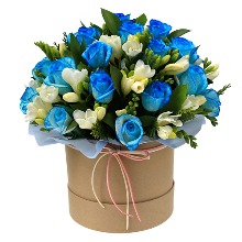 파란장미 생일축하 꽃바구니 전시회 꽃바구니 로즈데이 부부의날 성년의날 꽃배달