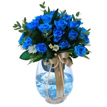 파란장미 생일꽃바구니 결혼기념일 꽃바구니 부부의날 꽃배달