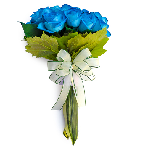 파란장미 꽃다발 