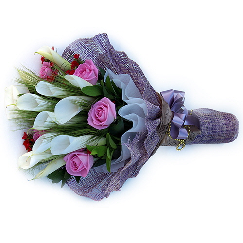 카라 꽃다발 (6호) 생일 프로포즈 로즈데이 화이트데이꽃 화이트데이 선물 추천 사탕무료 꽃배달