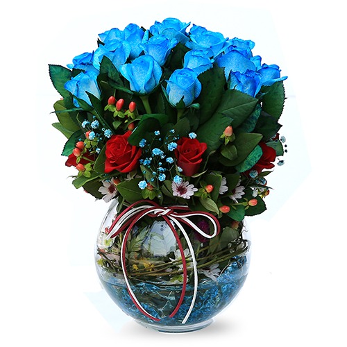 개업 생일 꽃바구니 전시회 생신 승진 꽃바구니 화이트데이 꽃배달 파란장미